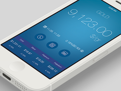Metals Live ios App gold ios ios7 iphone precious metals ui ux
