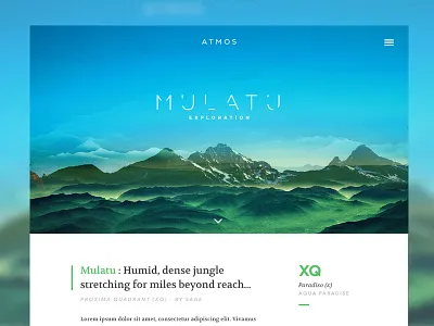 Atmos Stories alien app design dribble minimal online ui web web design