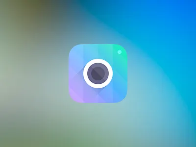 Camera Icon 7 app blue camera gradient green icon ios iphone light purple retina
