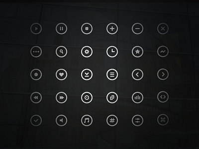 Free Circle Icons (vol2) app clean download flat freebie icons invite psd rounded search settings ui