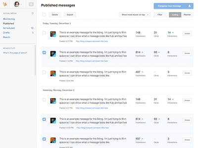 Moar Side Nav daydreaming listing side nav social publishing