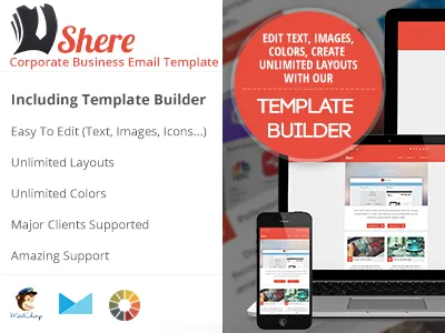 Shere. Large Preview 1 business colorful corporate email flat marketing newsletter office template unique