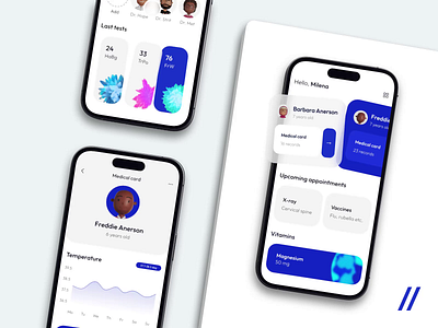 Pediatric Mobile IOS App android animation app app design appointments dashboard design health interface ios medicine mobile mobile app mobile ui motion pediatric support test ui ux