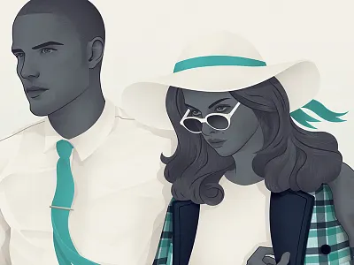 Mr & Mrs Teal illustration