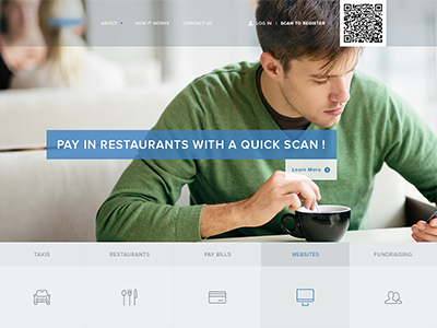 Website Design for a new QR Scanner App business flat mobile app pay pal professional ui ux web design website