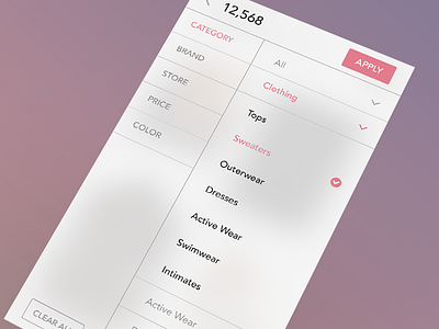 StyleSpotter app Filter app clean fashion filter ios iphone navigation transparent