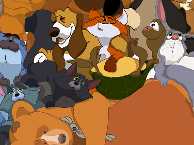Animals animals bear bird cat character design dog drawing illustration mouse photoshop rabbit turtle
