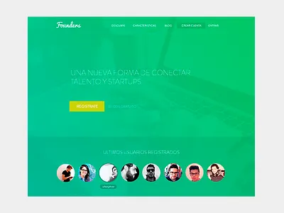 Founders - New Landing [WIP] flat founders green landing lima peru responsive startup