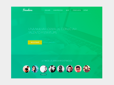 Founders - New Landing [WIP] flat founders green landing lima peru responsive startup