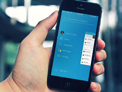 Mobile Menu clean ios menu mobile ui