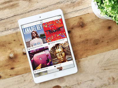 Discovr iPad Client activity stream album art discovr ios 7 ipad music news stream ui
