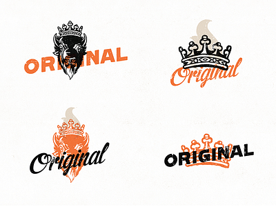 Bison King Graphics bison black buffalo crown design graphics logo orange original typography