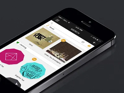 Merch Peek 2 album badge decagon filter inventory ios7 merch music open sans shirt tools