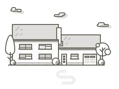 House illustration building city clean house illustration path shape simple stroke