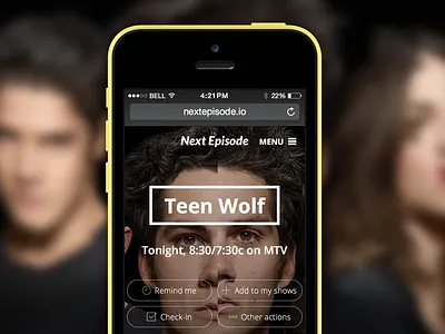 Mobile view - show background image mobile next episode tv show