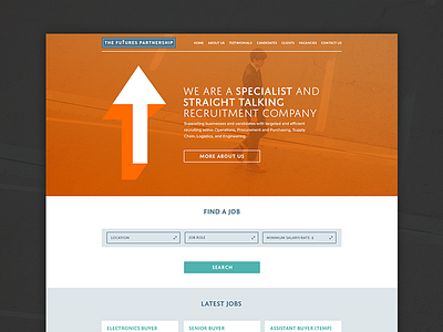 Landing Page clean design flat landing page recruitment web web design website
