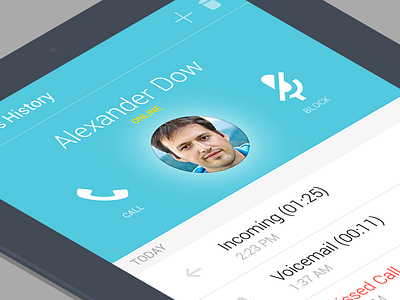 Android App android app clean contacts flat interface ui
