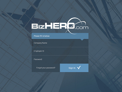 Landing Page form hotels landing page login sign in sky blue ui