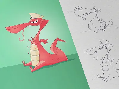 Mad Dragons character dragon fun game hero pen pencil