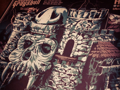 Eternian Equity castle grayskull he man illustration masters of the universe poster screen print