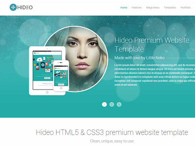 Hideo website template one page parallax template web design website