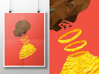 Of Beauty and Wealth african geometric gold illustration shapes triangles