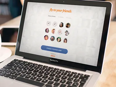 Fly to your friends animation choose facebook flights landing oath responsive