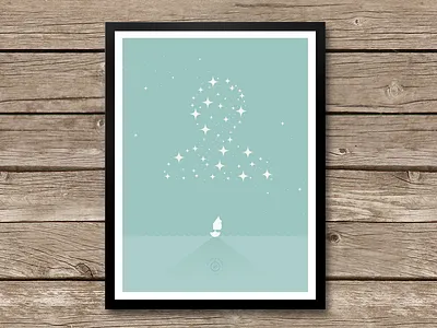 Hearts & Minds Poster boat constellation culture hack illustration poster research sailing star ux