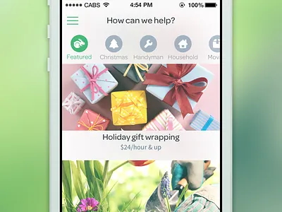 TaskRabbit London - Storefront blur categories choose inpiration ios ios 7 iphone list mobile photos pricing tasks