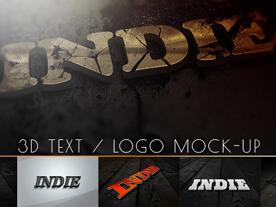 3d Text/Logo Mock-up v.2 / 6in1 3d logo close up corporate layered psd logo mock up mockup photorealistic presentation product display realistic showcase
