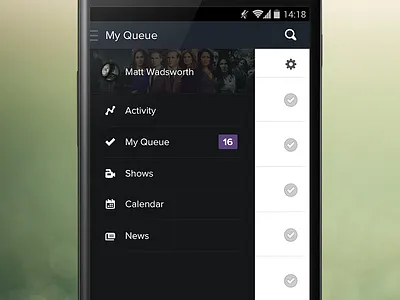 Refined Navigation Drawer android app tv tv show