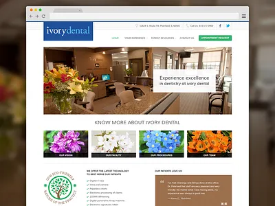 ivory dental clean clinic dental homepage simple website