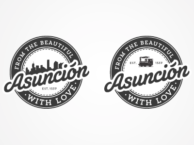 WIP Asunción asuncion circles city est logo stamp