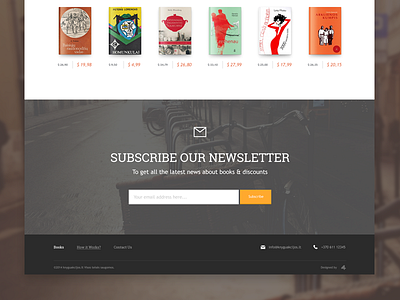 Newsletter & Footer books deiv discounts footer heading landing mail newsletter studio4 subscribe web