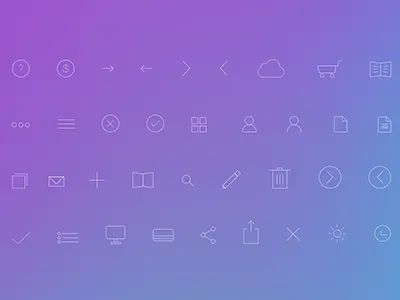 Simple Line Icons PSD download flat free freebies icon set ios7 line icons pack psd set simple stroke