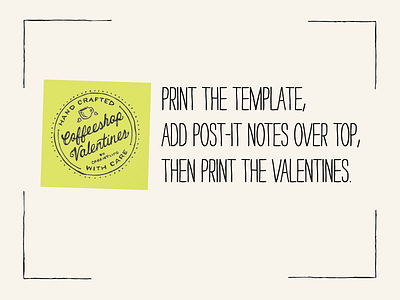 Post-it Valentines awkward coffee coffeeshop post it printable valentines