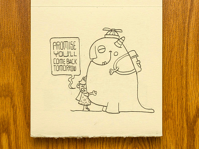 My Adorable Monster_06 drawing girl ink monster sketchbook
