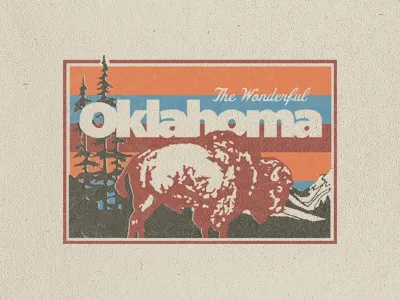 Wonderful OK apparel bison buffalo merch ok oklahoma vintage wonderful