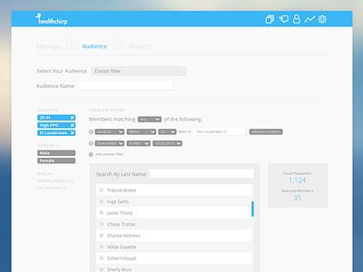 Health Chirp Admin design flat graphic design ui user interface ux website