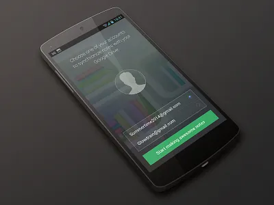 Notes Intro Accounts account android app google intro notes splash synchro ui user