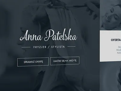 Hairdresser homepage big dark grid photo responsive web web design webdesign website