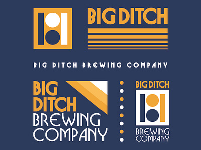 Big Ditch Brewing Company - Buffalo Breweries badge beer brewery brewery merch buffalo logo merch retro thick lines