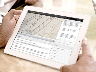 Enterprise E-learning Platform dark desktop elearning enterprise gray ios ipad mobile orange tablet