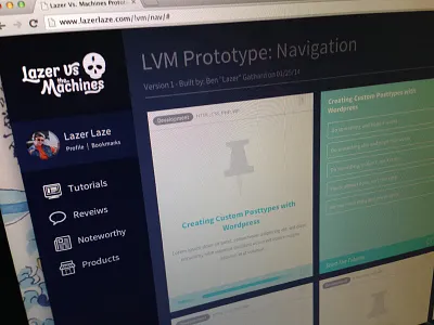 Lazer Vs. Machines - Navigation lazer machines mobile navigation right nav tutorials