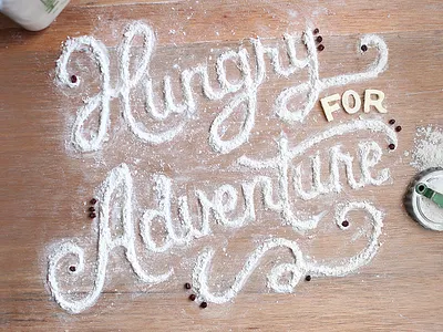 the Guardian's Do Something lifestyle insert adventure calligraphy editorial food food type food typography hungry illustration lettering type newspaper script typography