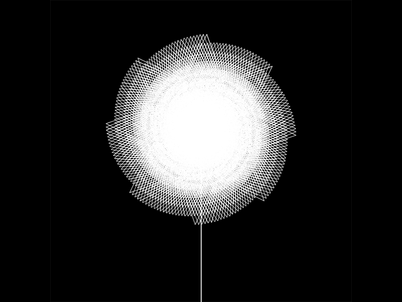 Processing, generative logo: Dandelion. brand branding code download flat generative generative art logo minimal progessing tutorial
