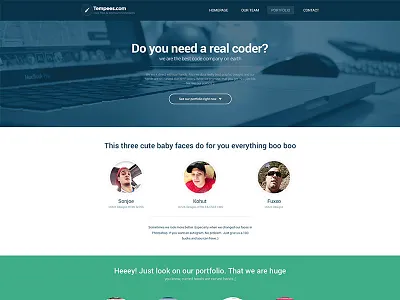 Code Company Landing Page design flat landing page web webdesign