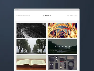 Photomalist - Tumblr Theme grid minimalist photo photography pictures template theme tumblr unsplash