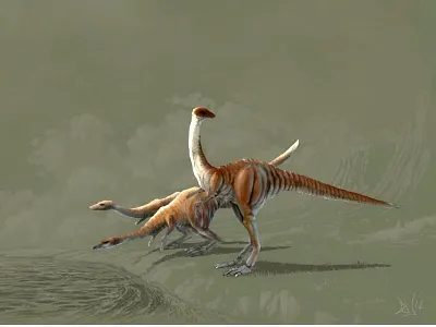 Dino paint practice brown coastline davey baker digital art digital artist dinosaur green illustration orange painter spring hill wacom