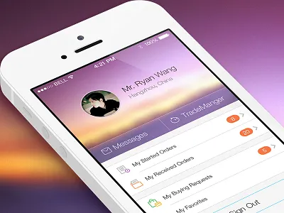iOS7 User Page icon ios7 phone ui